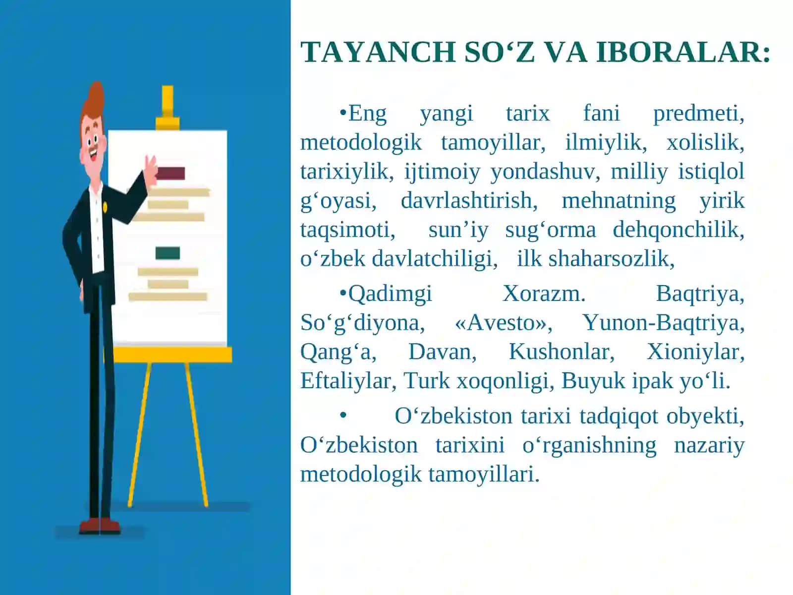 "Oʻzbekistonning eng yangi tarixi"oʻquv fanining predmeti,maqsadi va vazifalari,nazariy-metodologik tamoyillari 2