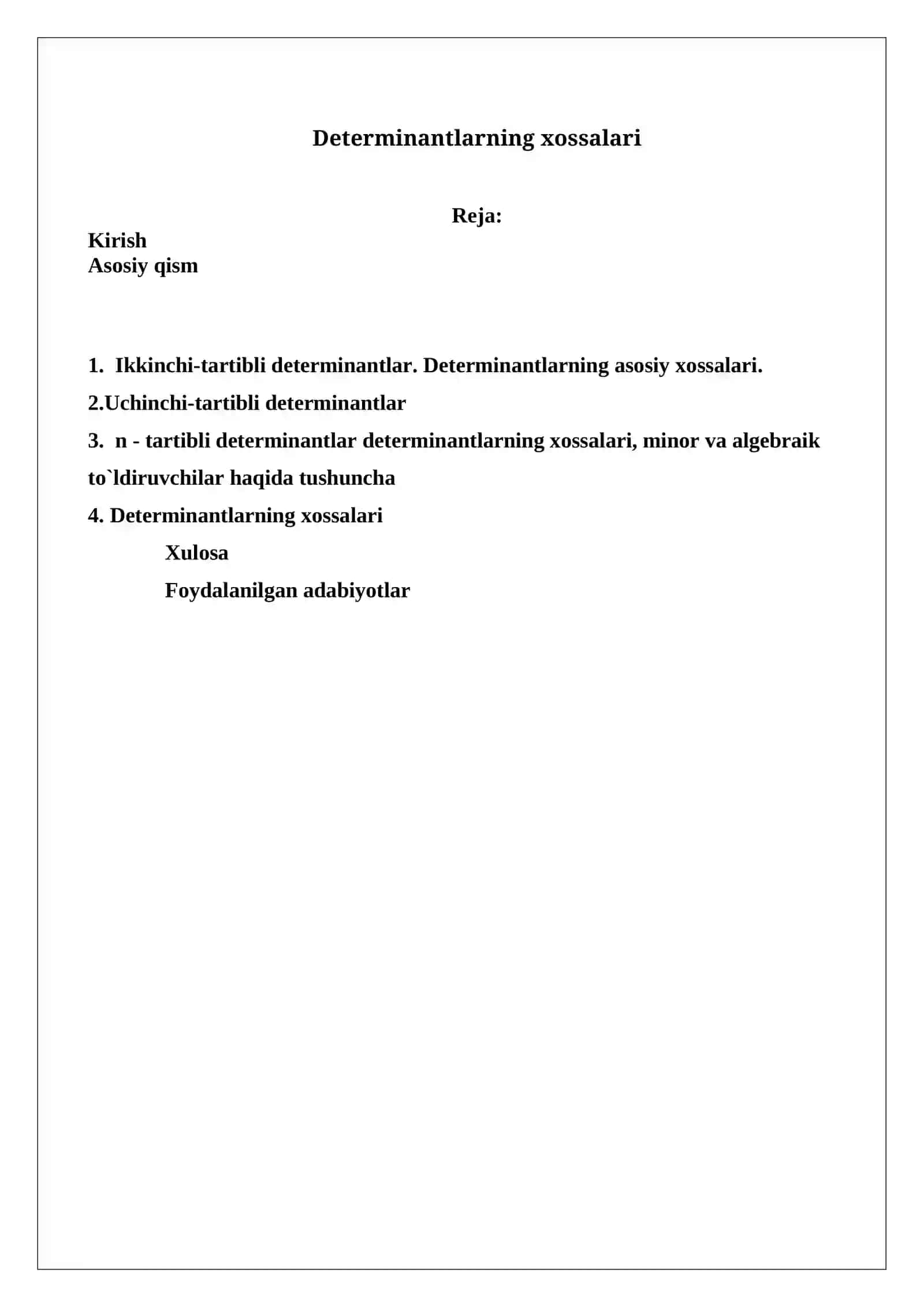 Uchinchi-tartibli determinantlar 2