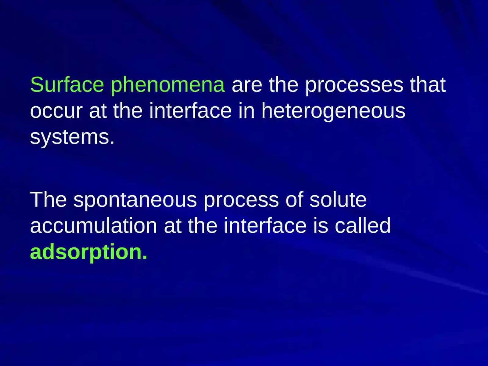 PHYSICS AND CHEMISTRY OF SURFACE PHENOMENA 2