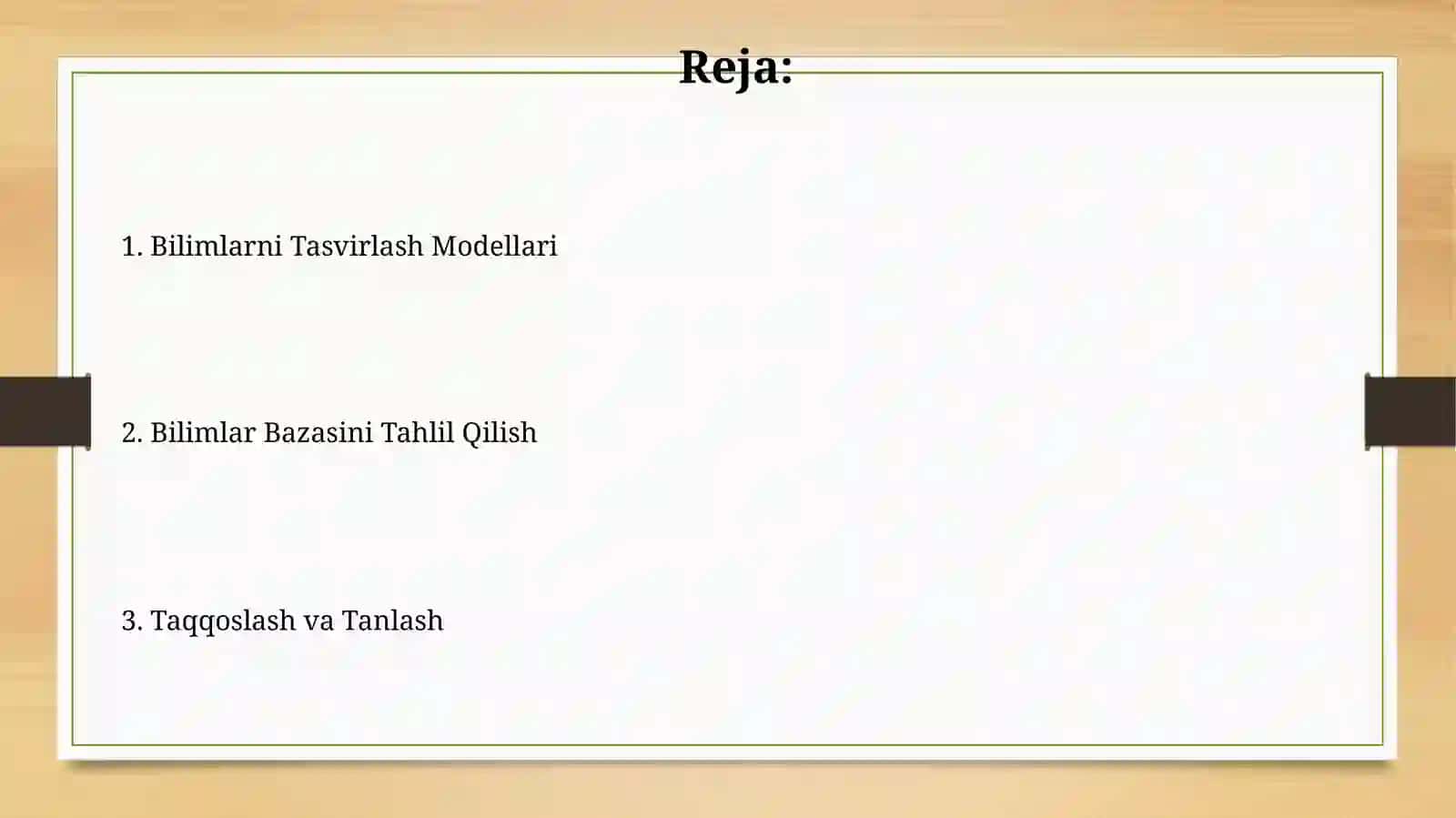 Bilimlar Bazasini Tahlil Qilish 2