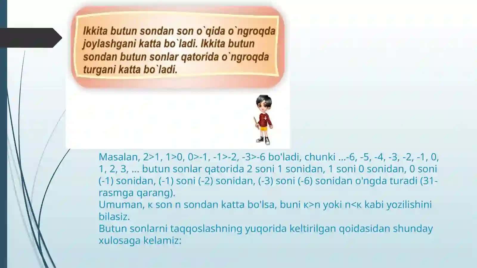 BUTUN SONLARNI TAQQOSLASH 2