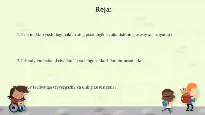 Kichik maktab yoshi davrida psixik rivojlanish xususiyatlari 2