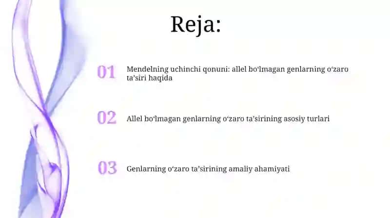 Mendelning uchinchi qonuni: allel bo'lmagan genlarning o'zaro ta'siri haqida 2