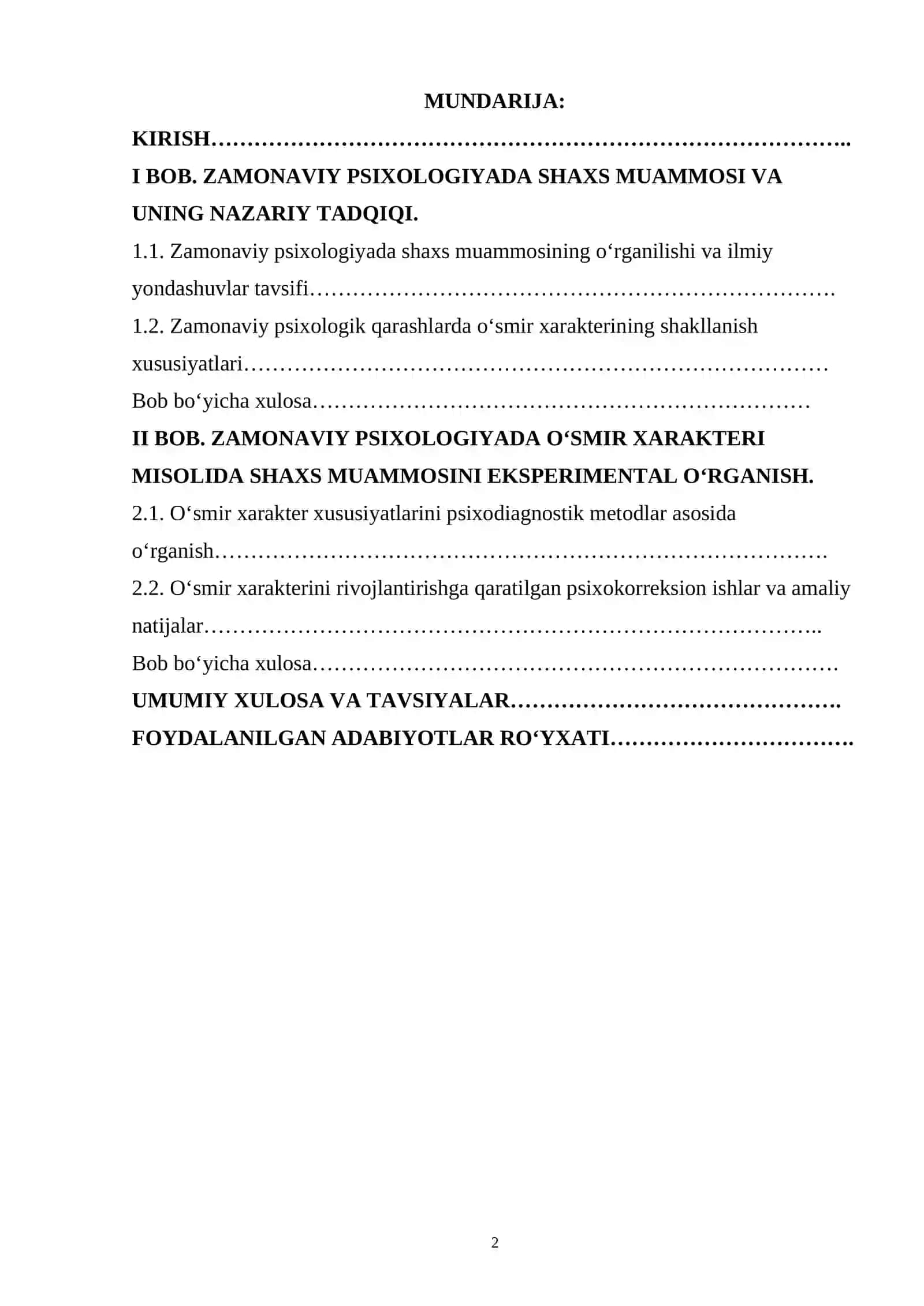 ZAMONAVIY PSIXOLOGIYADA SHAXS MUAMMOSINING O‘RGANILISHI (O‘SMIR XARAKTERI MISOLIDA) 2