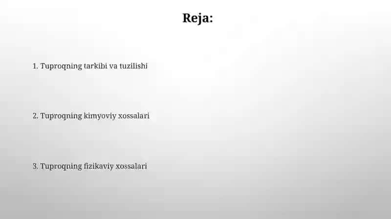 Tuproq va uning tabiiy xususiyatlari 2