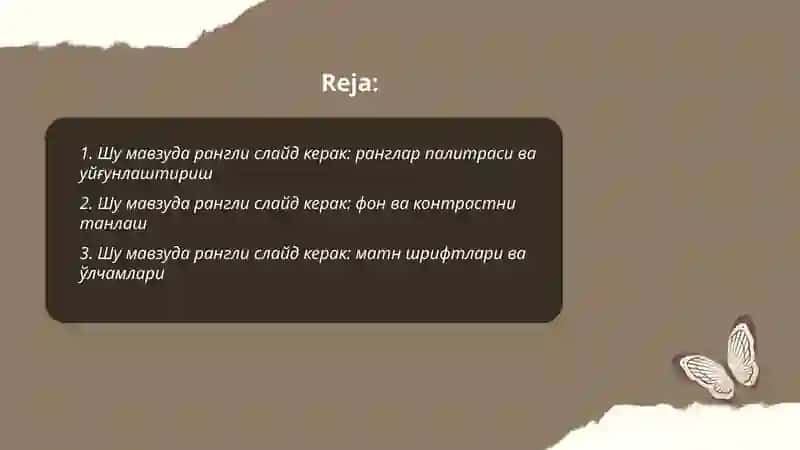 Rangli slayd kerak 2