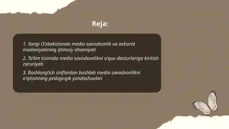 Media savodxonlik va axborot madaniyati 2