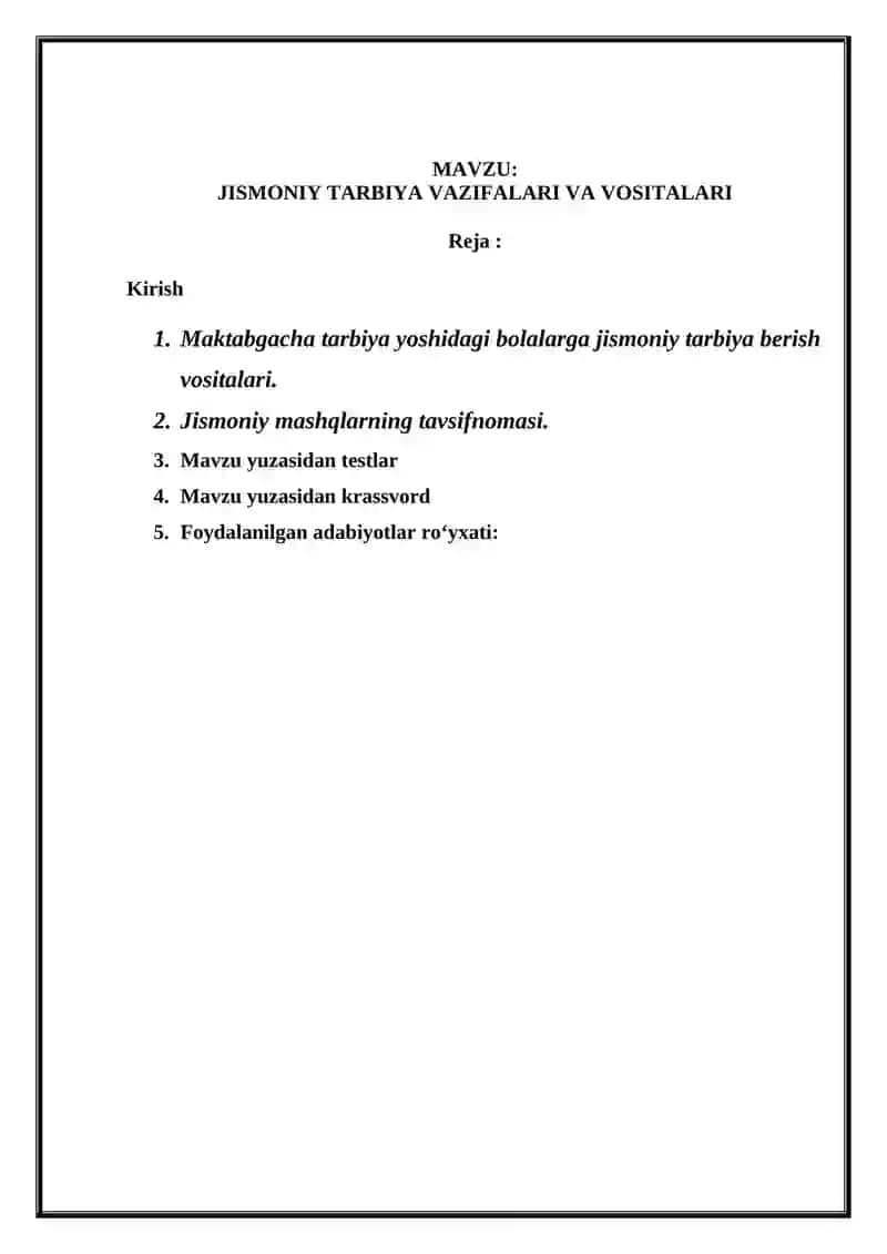 JISMONIY TARBIYA VAZIFALARI VA VOSITALARI 2