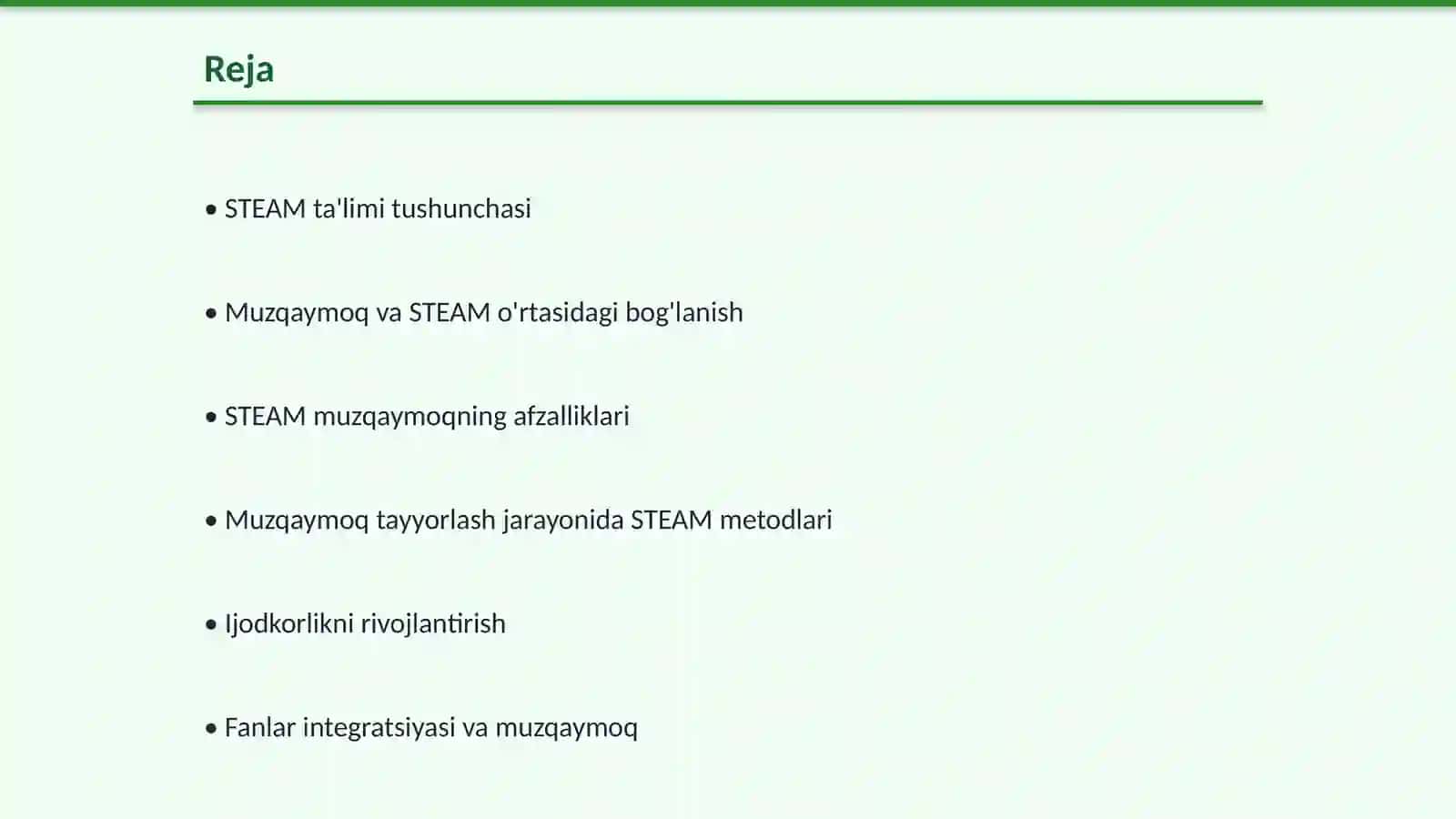 STEAM MUZQAYMOQ HAQIDA 2