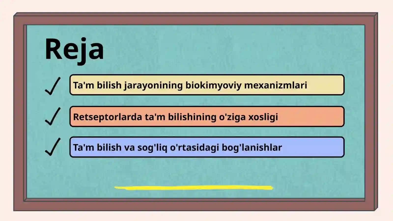 Ta'm bilishning biokimyoviy asoslari 2