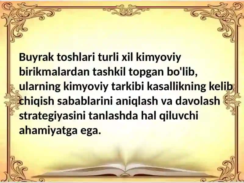 TOSH KASALLIKLARINING KIMYOVIY ASOSLARI 2