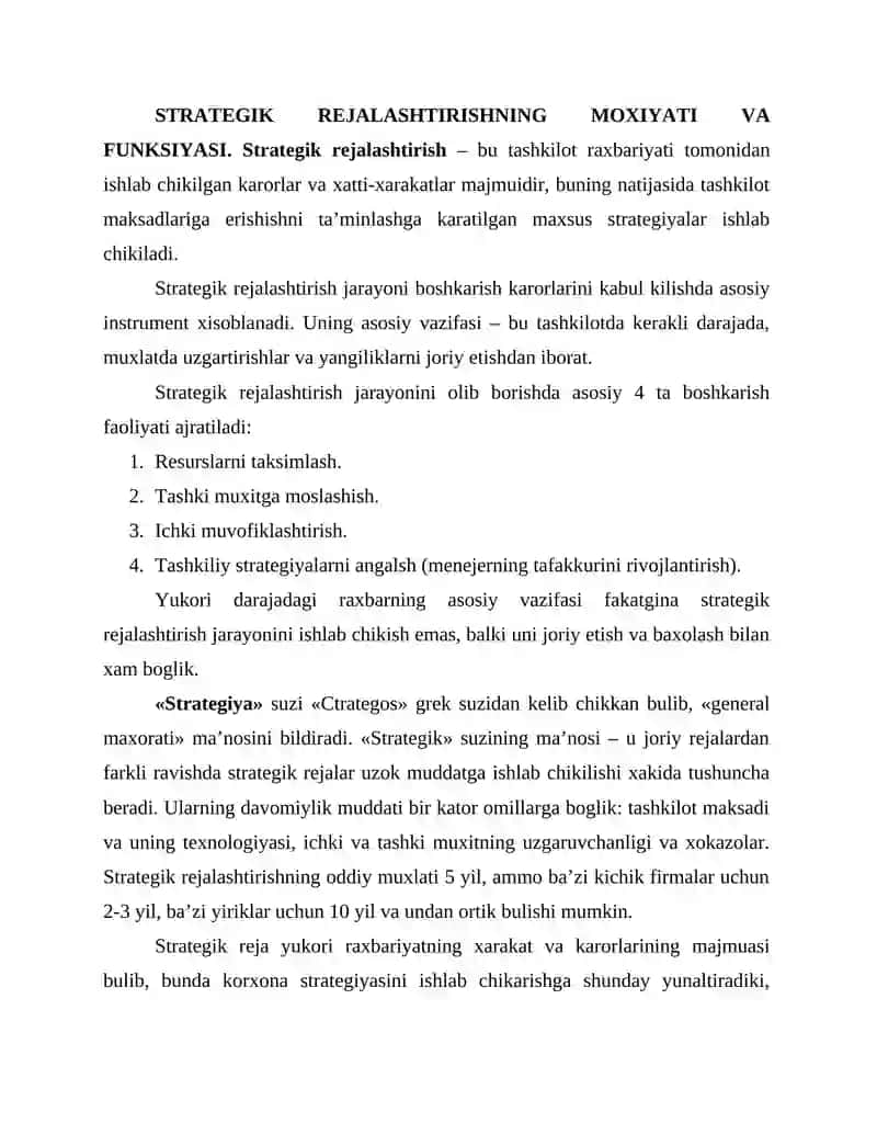 Strategik rejalashtirishda boshqaruv hisobining ahamiyati 2