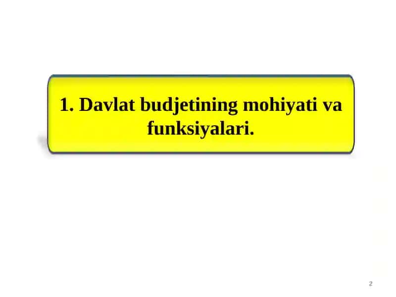 Davlat budjeti 2
