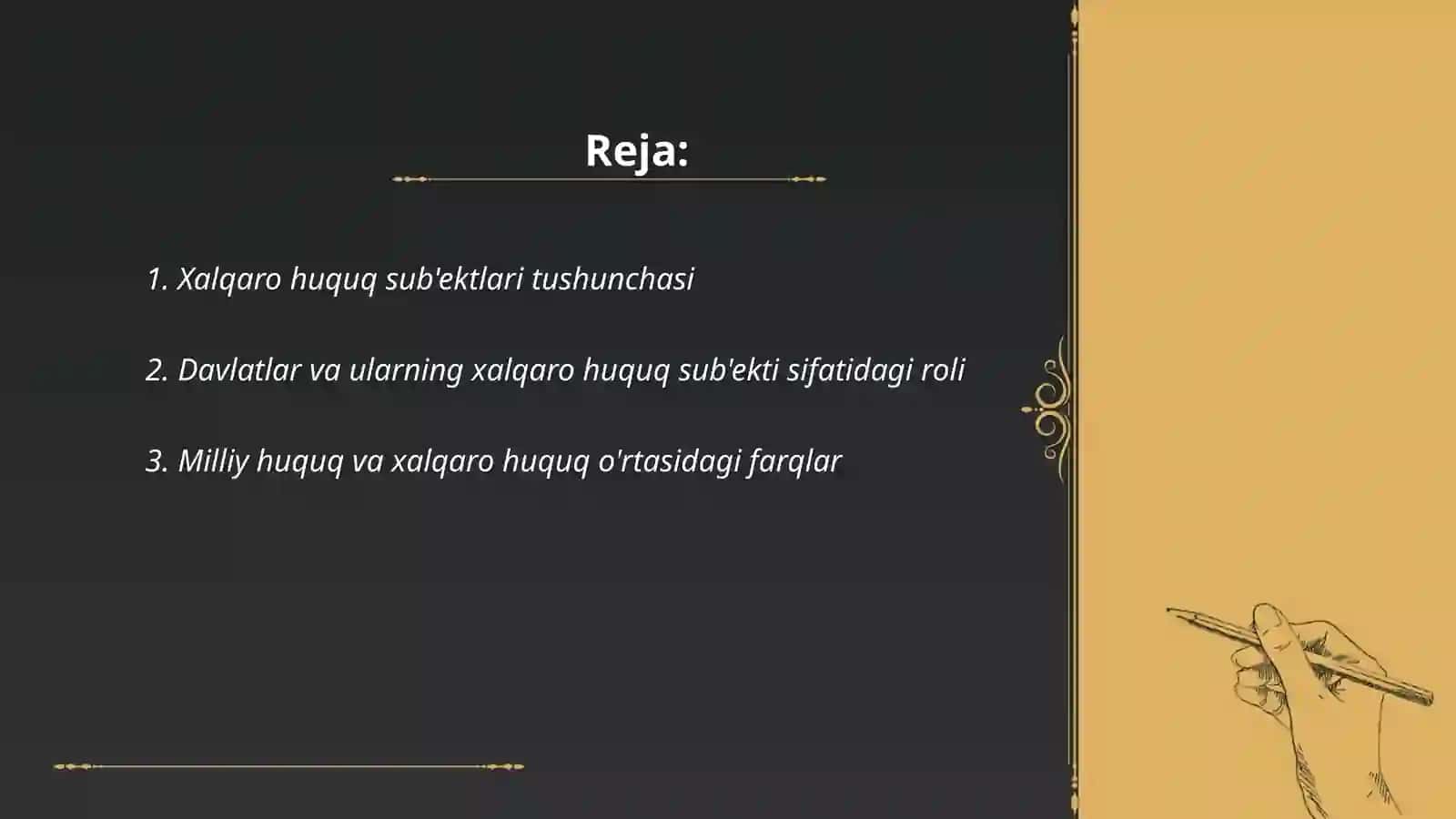 Xalqaro huquq sub'ektlari va davlatlar 2