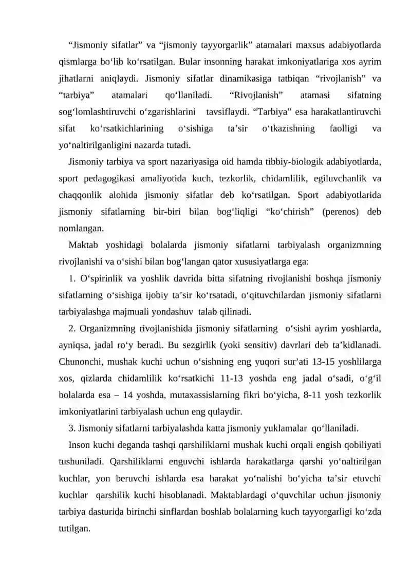 Jismoniy sifatlarni rivojlantiruvchi milliy va harakatli o‘yinlarni o‘rgatish 2