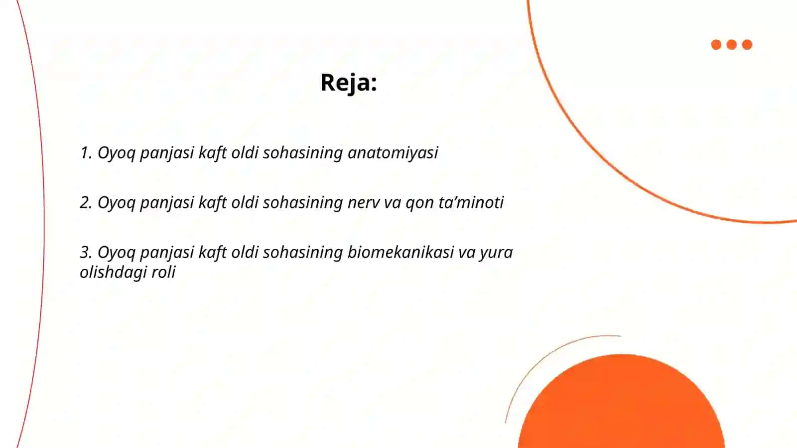 Oyoq panjasi kaft oldi sohasi 2