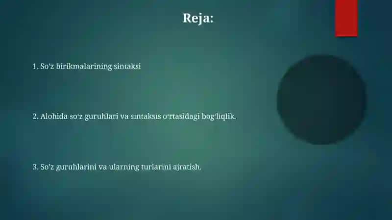 So'z birikmalarining sintaksiyasi 2