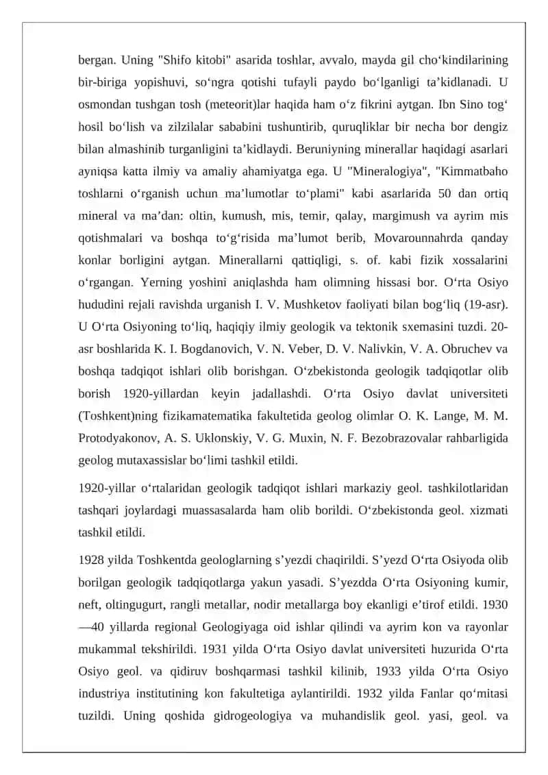 Toshkent viloyati Quyi CHirchiq tumani muhandis geologik sharoitini o’rganish 2