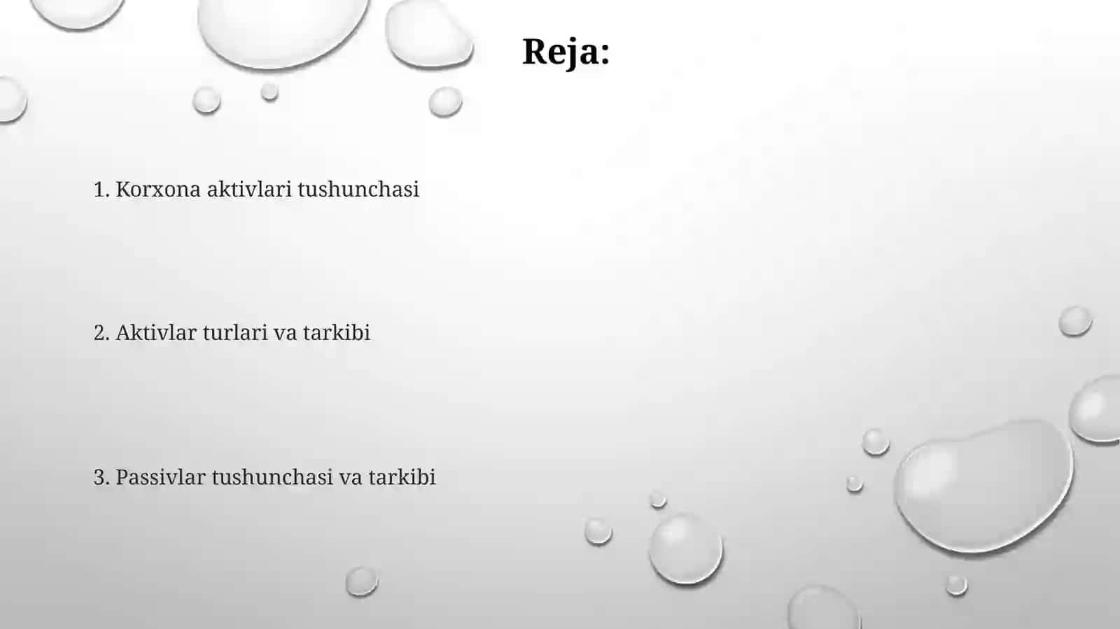 Korxona aktivlari va passivlarining tarkibi 2