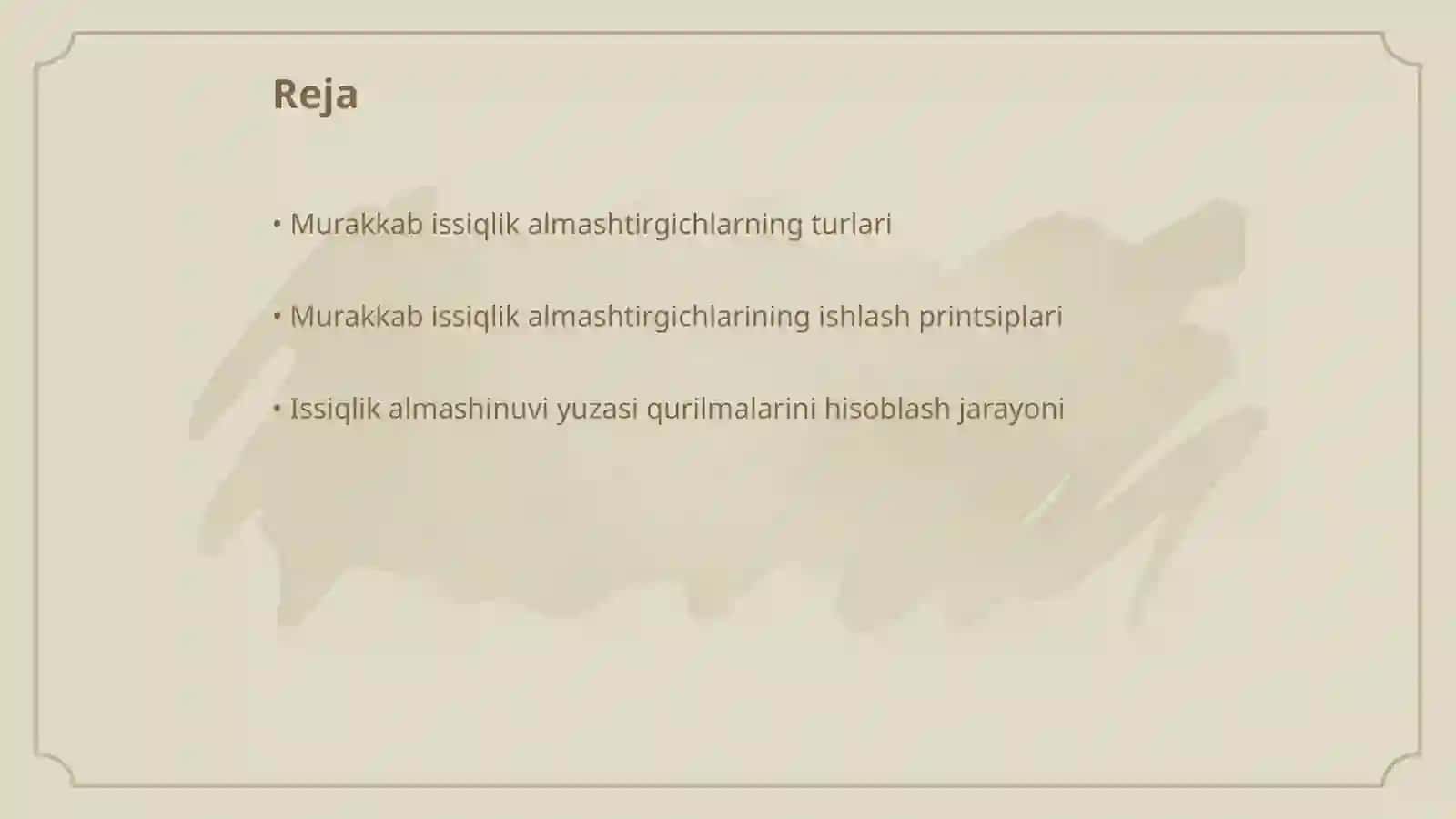 Murakkab issiqlik almashtirgichlar 2