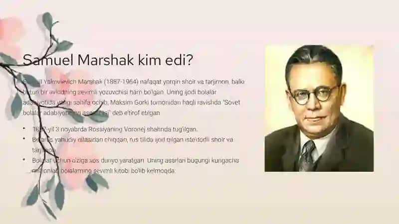 Taqdimot Samuel Marshak: Hayoti, Ijodi va Ertaklari 2