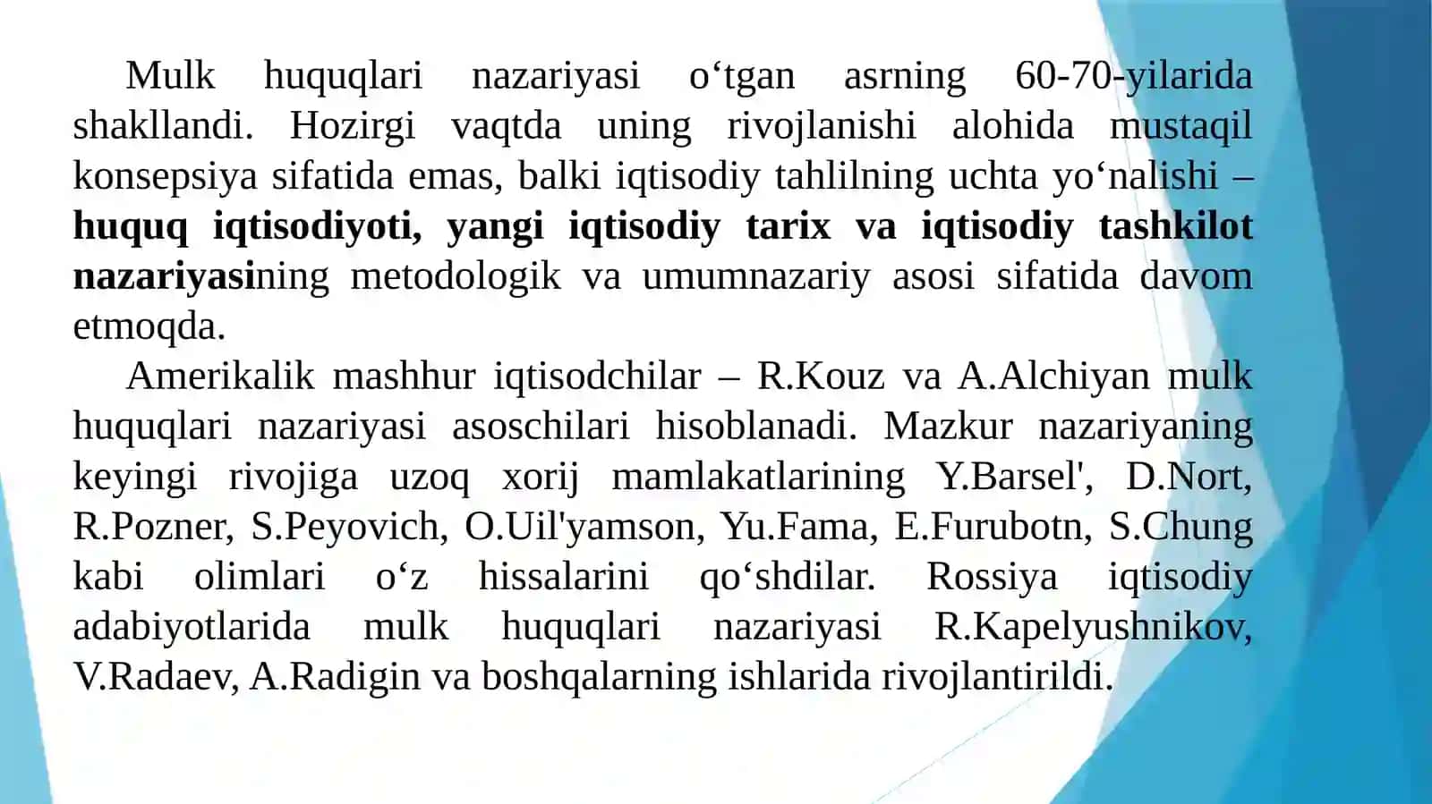 MULKHUQUQLARINAZARIYASI VA MULKCHILIK SHAKLLARINING RIVOJLANISH EVOLYUSIYASI 2