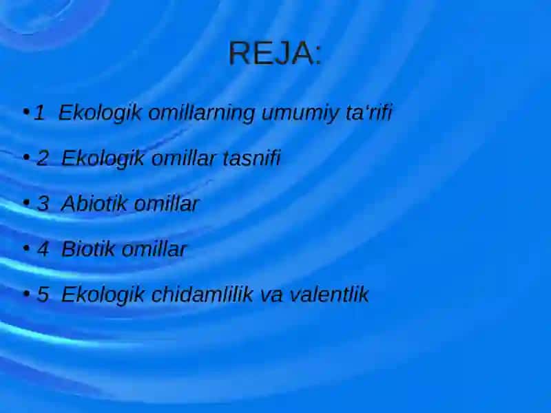 EKOLOGIK OMILLAR 2