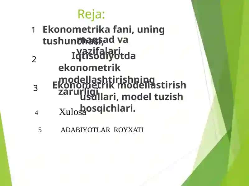 Iqtisodiy osish modellari amaliy ekonometrik tahlili 2