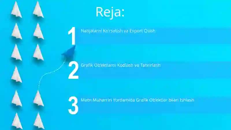 Matn muharriri yordamida grafik obyektlar bilan ishlash 2