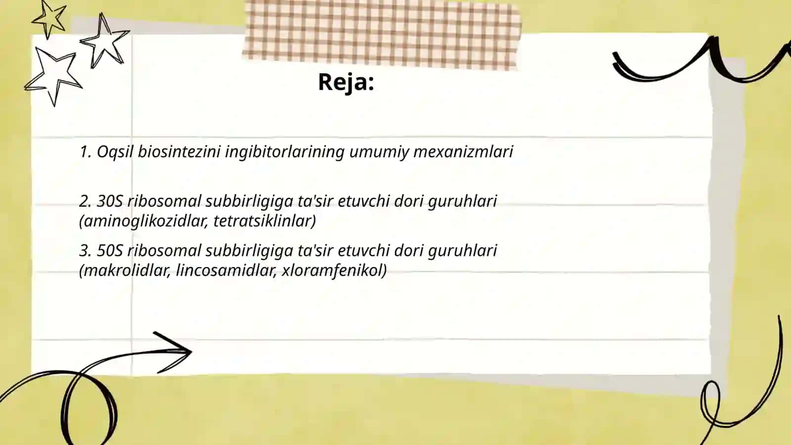 Oqsil biosentezi ingibitorlari 2