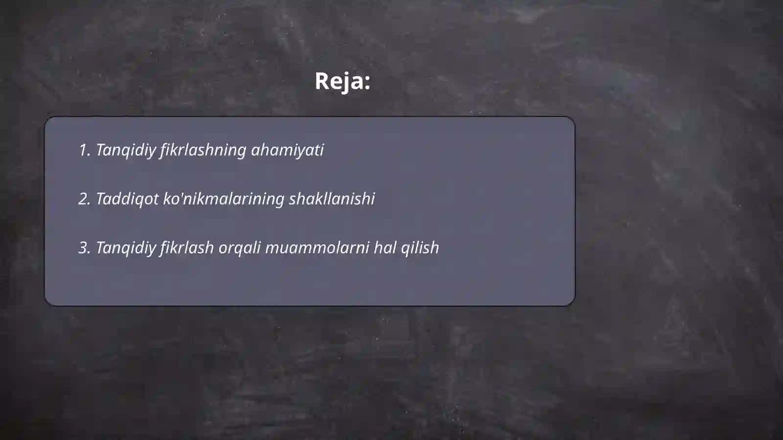 Taddiqot ko'nikmalari va tanqidiy fikrlash da shaxs muammosi 2