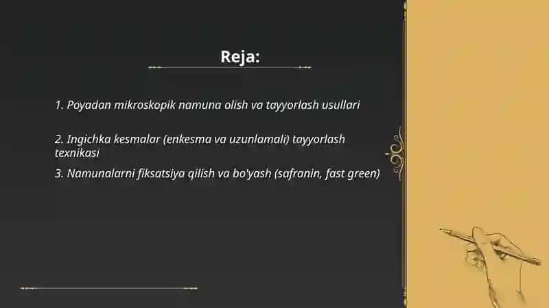 Poyaning ichki tuzilishini mikroskop ostida kuzatish 2