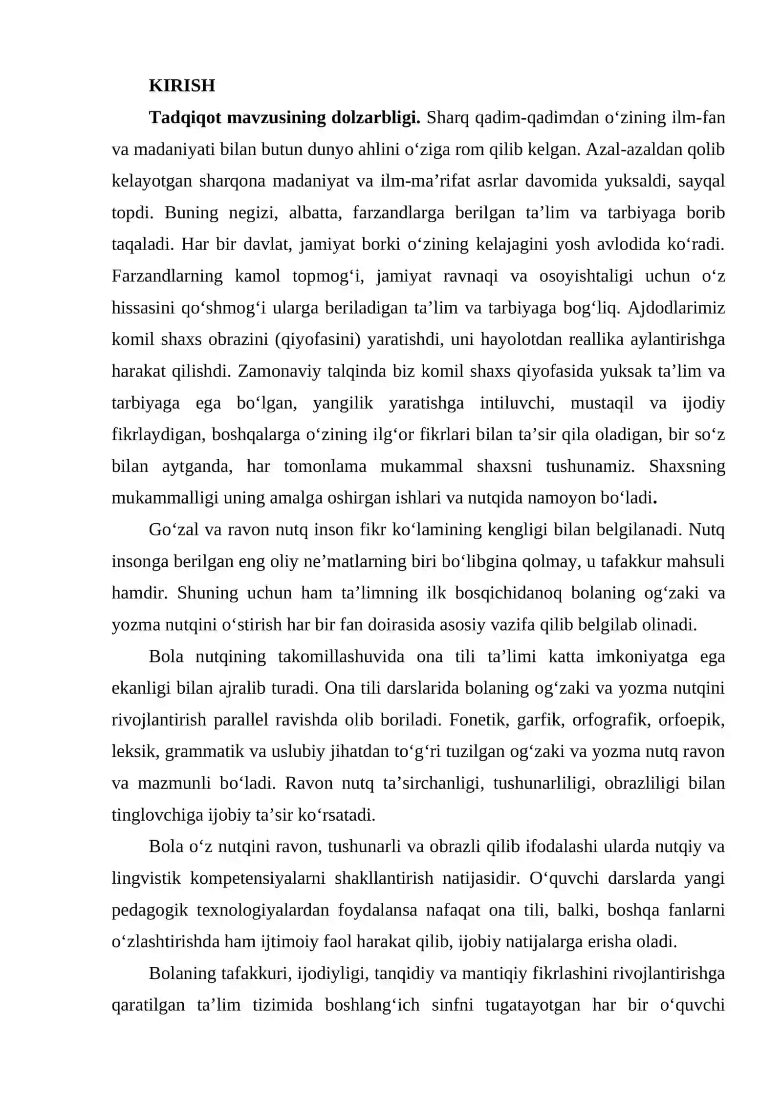 Ona tili va o’qish savodxonligi darslarida badiiy asar tahlilida yangi pedagogik texnologiyalardan foydalanish 2