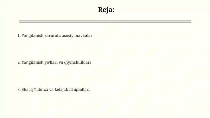 Intervyu va yangilanish shablonlari 2