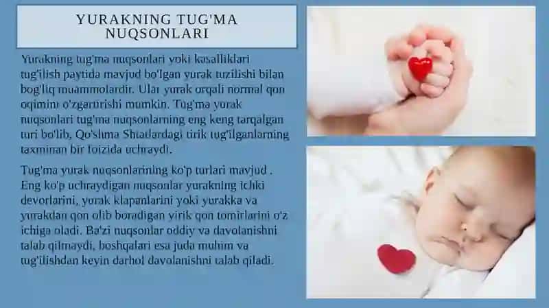 Yurakning tug'ma nuqsonlari 2