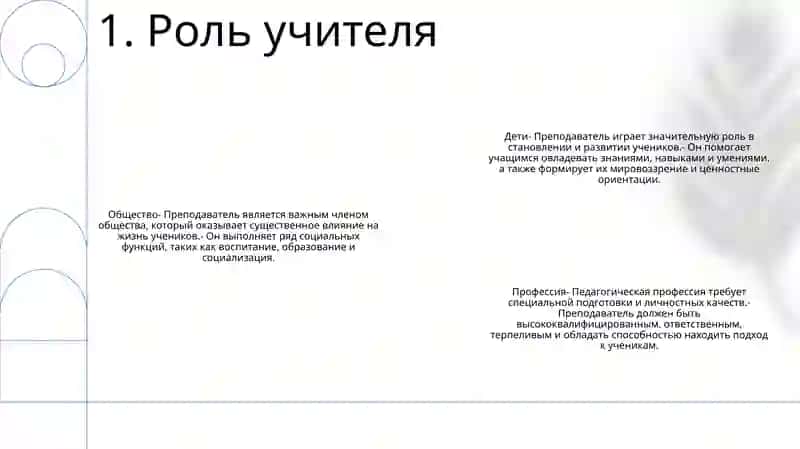 Особенности Педагогической Профессии 2