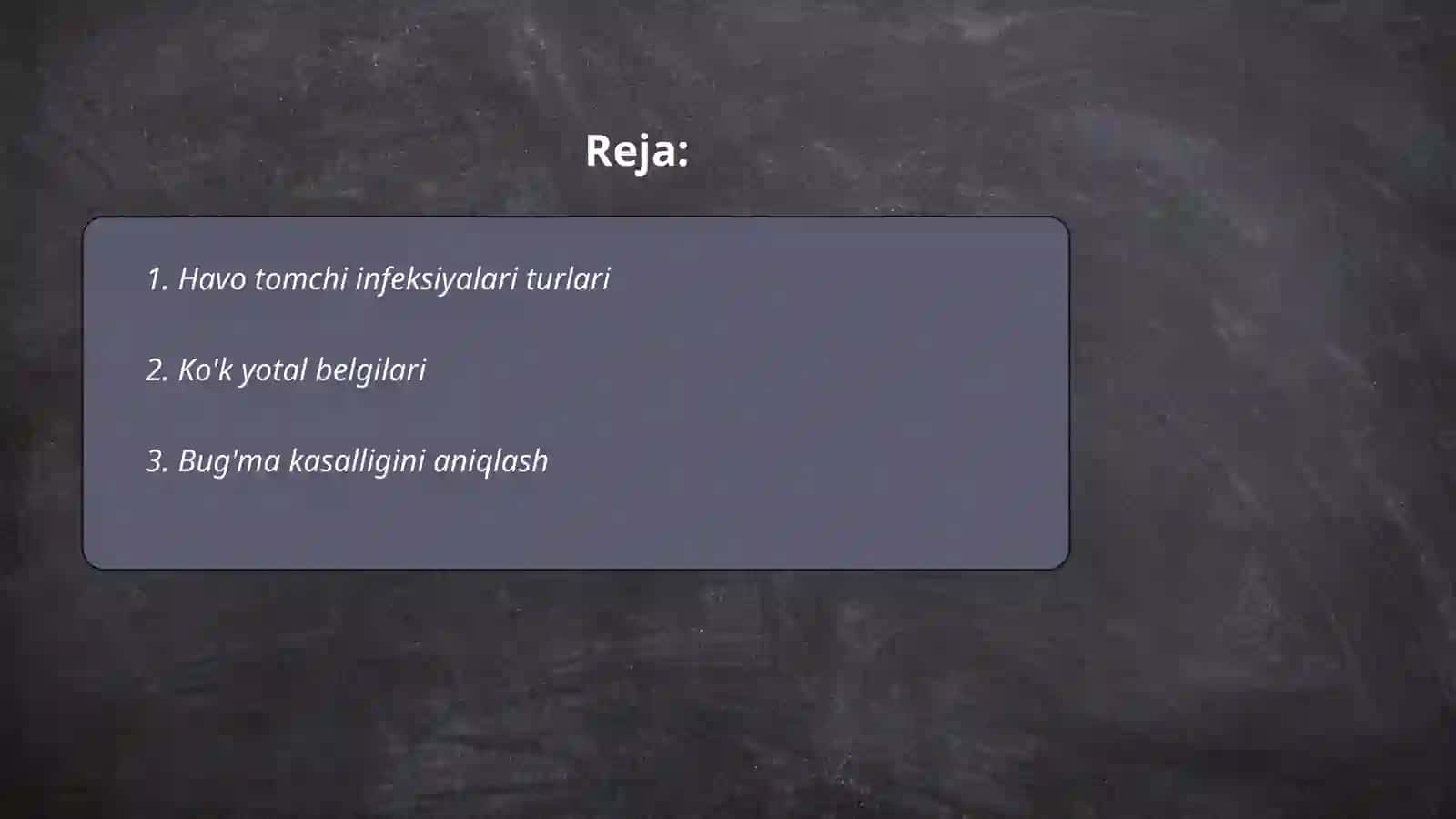 Havo tomchi infeksiyalari 2