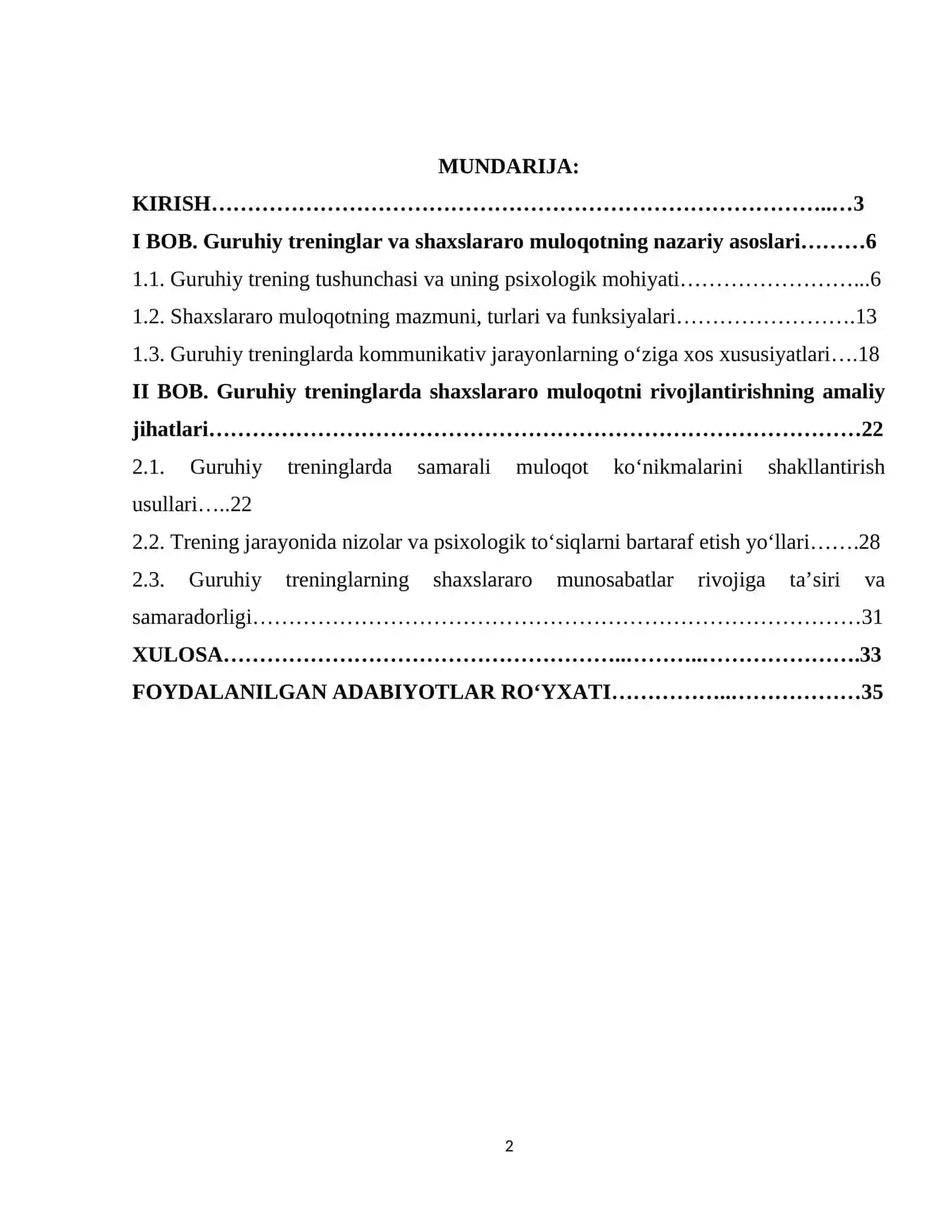 Guruhiy treninglar jarayonida shaxslararo muloqotning o‘ziga xosligi 2