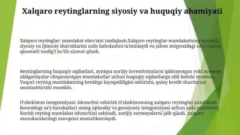 Xalqaro reytinglar 2