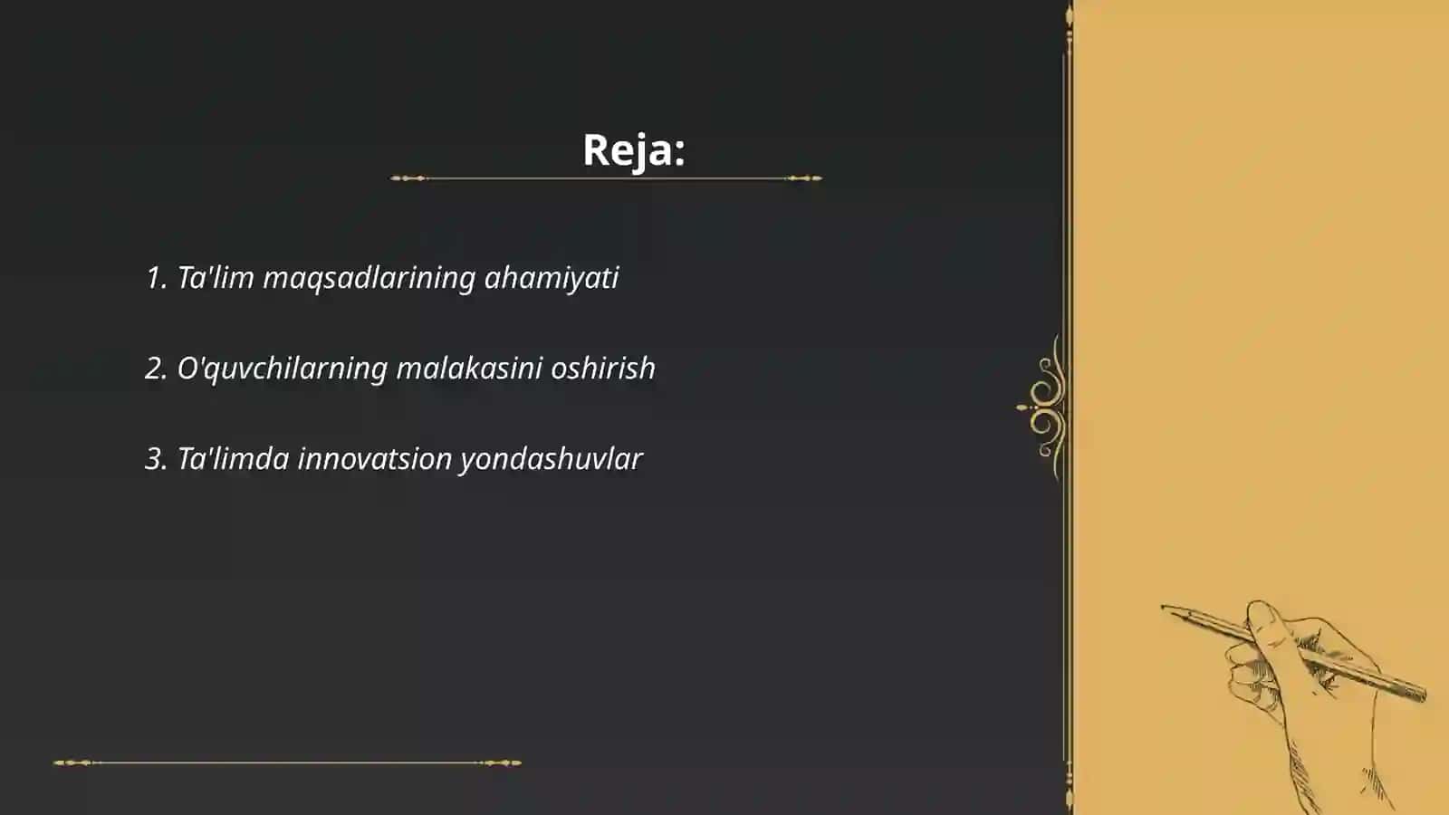 Ta'lim Maqsadlari 2