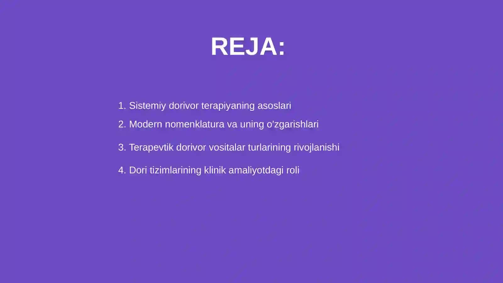 Terapevtik dorivor sistemalarning go'llanilishi va amonaviy nomenklaturasi 2