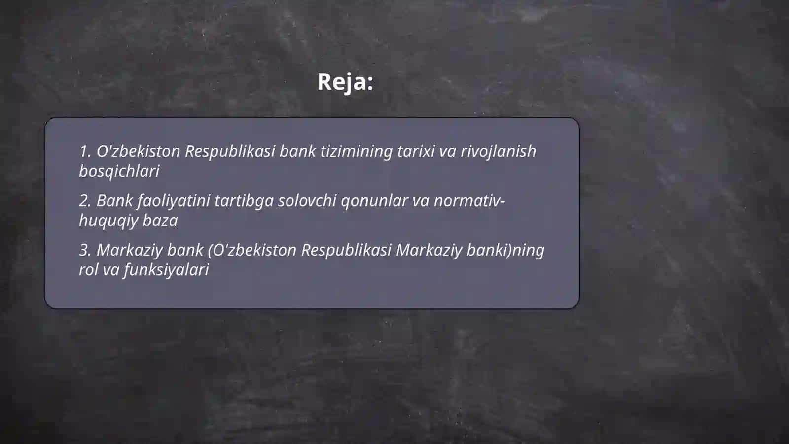 O'zbekiston Respublikasi hududida bank tizimini tashkil etish 2