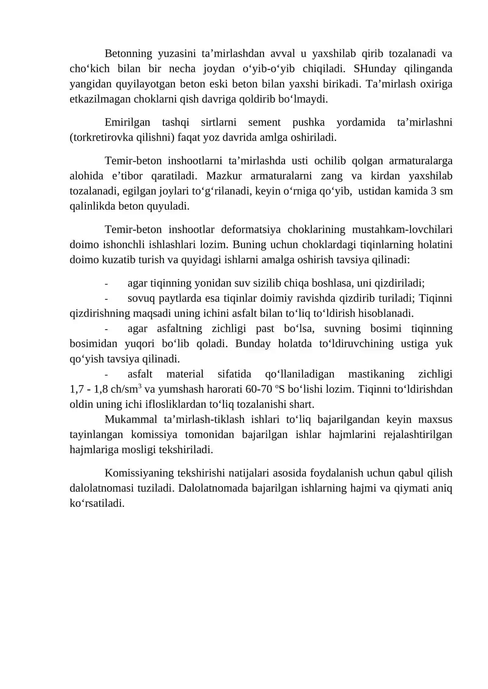Betonning Mustahkamlik Harakteristikalari 2