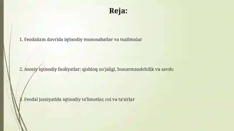 Feodal jamiyati davridagi iqtisodiy ta'limotlar 2