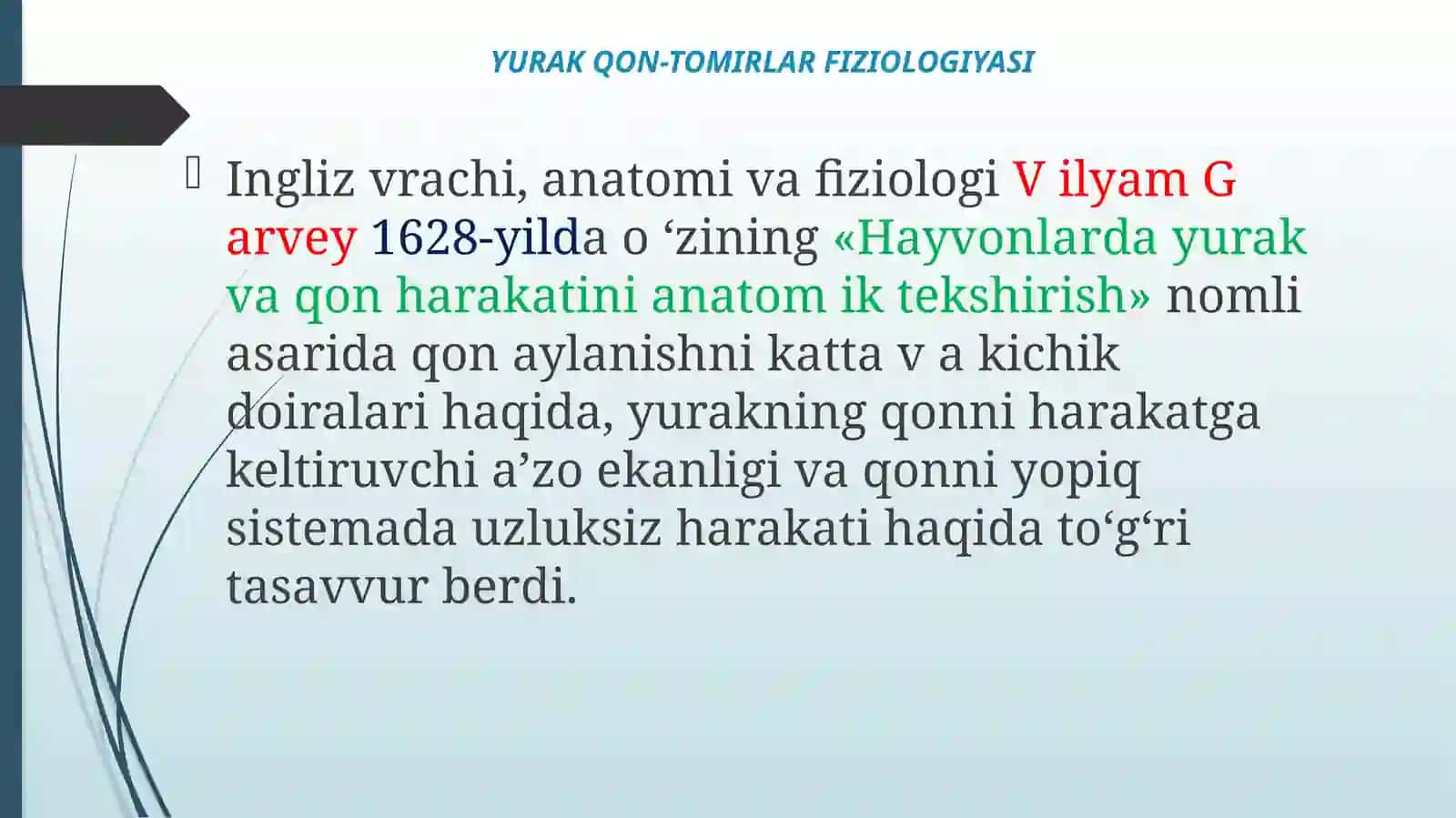 Yurak Qon-Tomirlar Fiziologiyasi 2