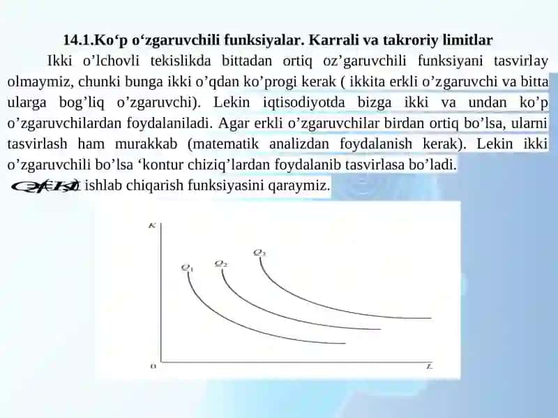 Kо‘p о‘zgaruvchili funksiya differensiali. Xususiy hosila va yuqori tartibli differensiallar 2