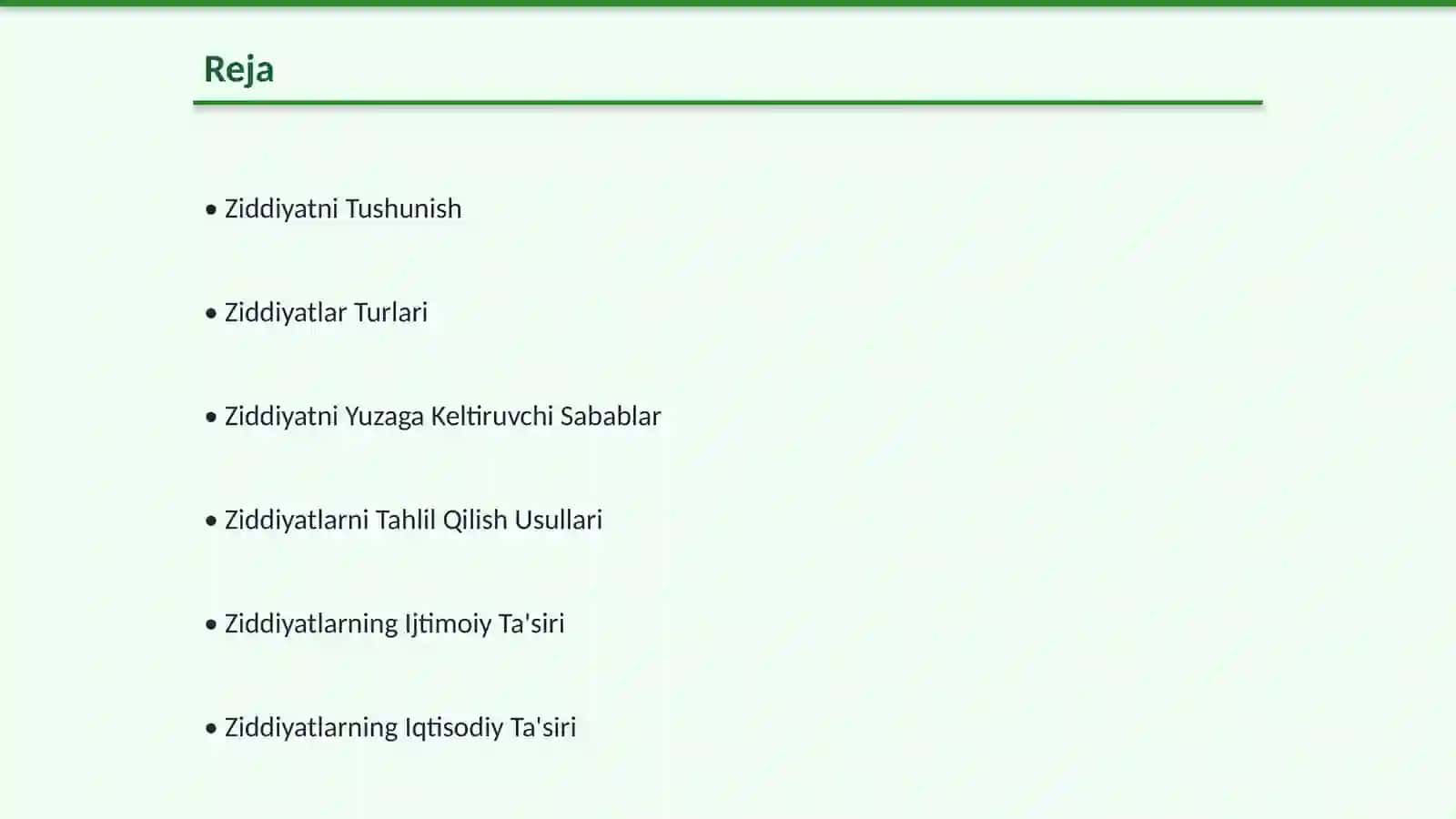 Ziddiyatni Yuzaga Keltiruvchi Vaziyatlari Tahlili 2
