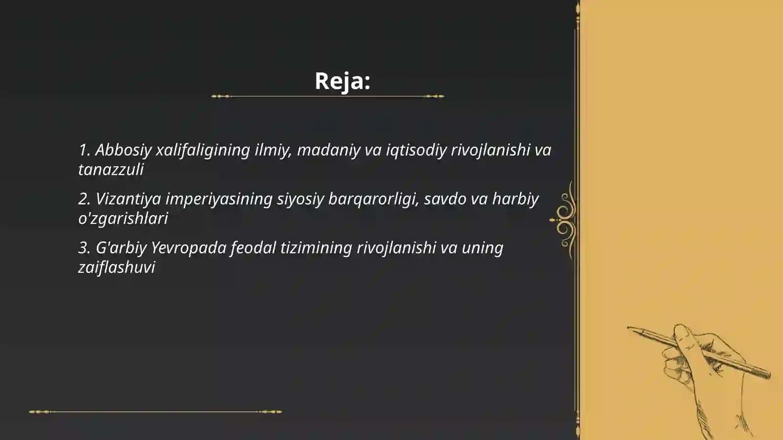 Abbosiy xalifaligining ilmiy, madaniy va iqtisodiy rivojlanishi va tanazzuli 2