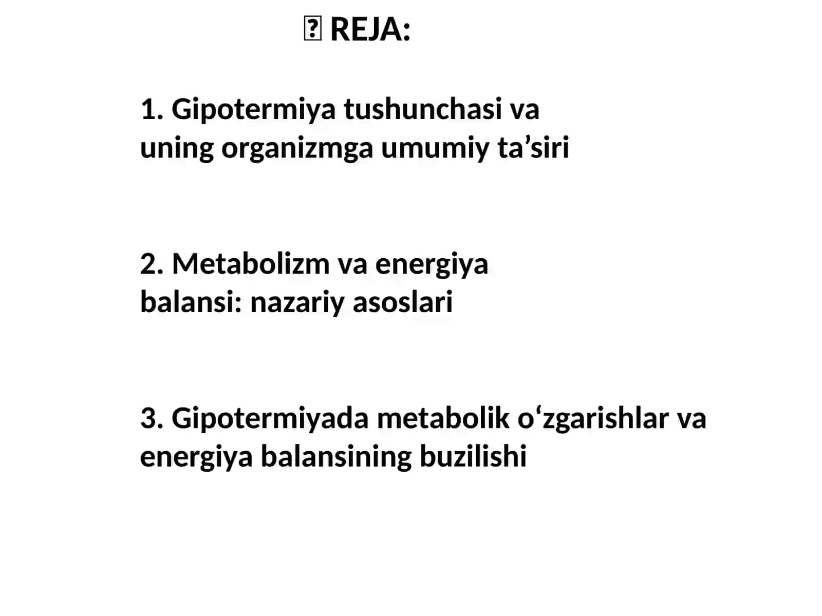 Gipotermiyada energiya balansini o'rganishga metabolik yondashuv 2
