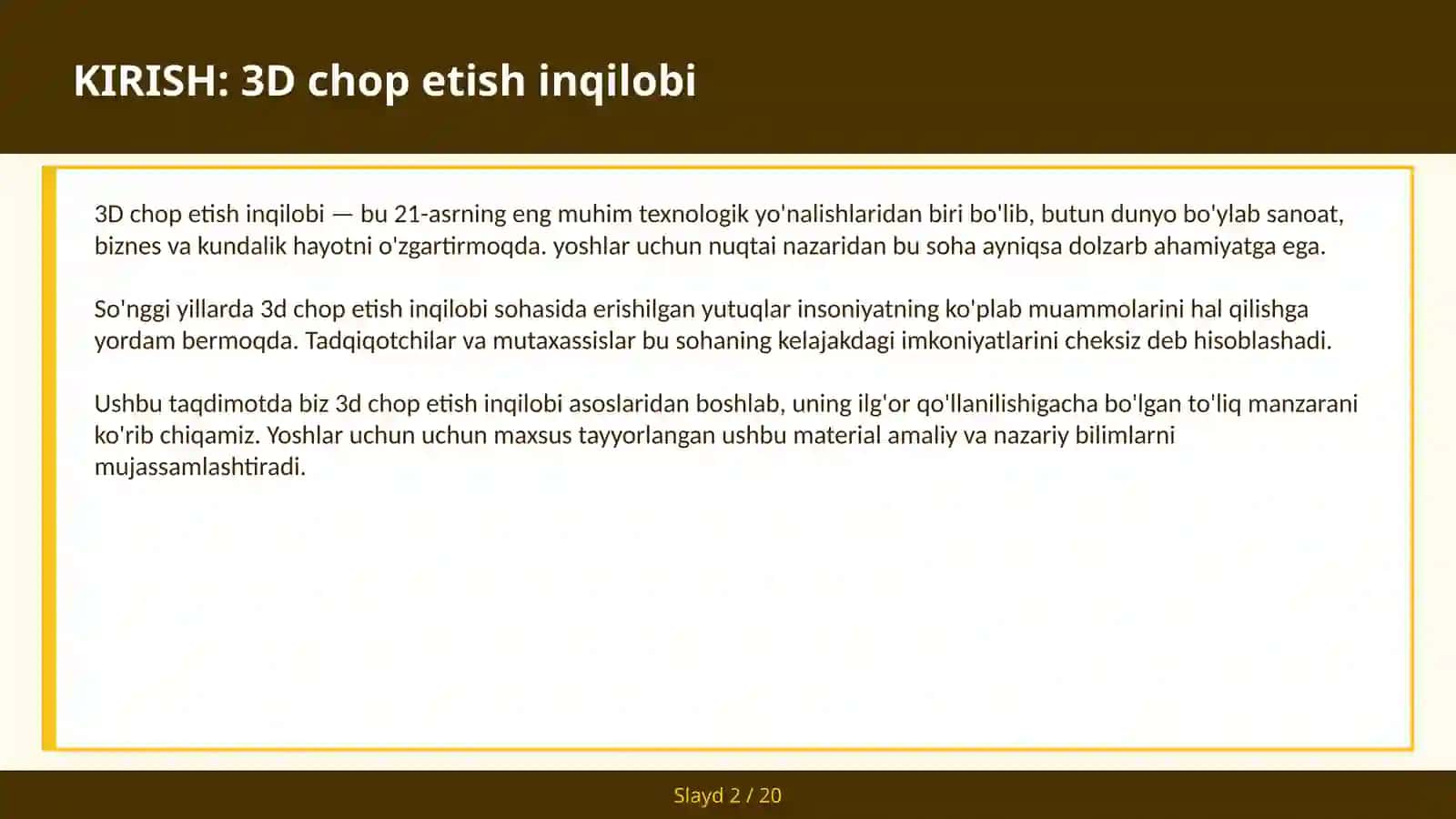 3D CHOP ETISH INQILOBI 2